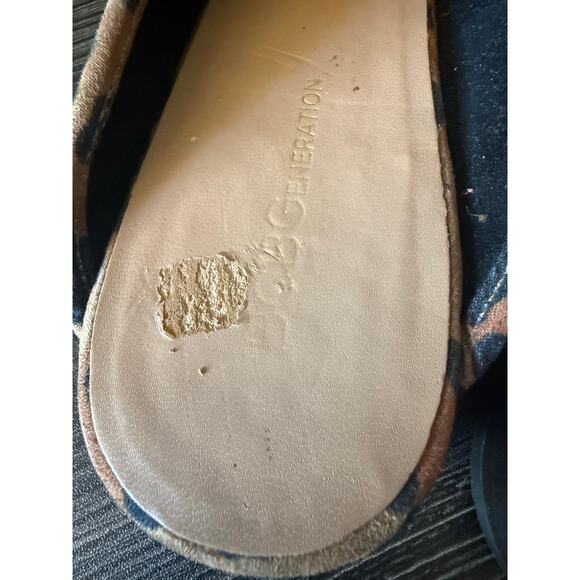 BCBGENERATION Sabrina Calf Suede Cheetah Print Mules Sz. 10 - Picture 6 of 8